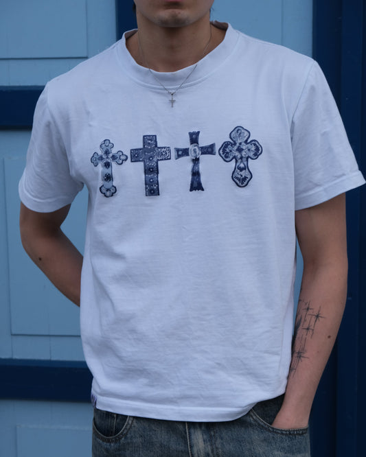 Cross tee white